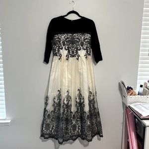 Black and white dress